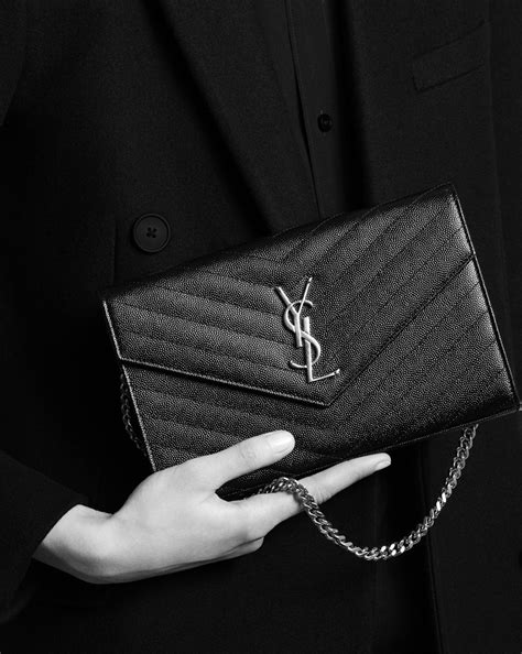 yves saint laurent monogram chain wallet|ysl woc.